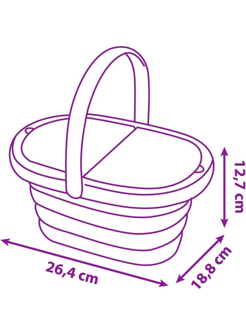 Smoby سموبي - سلة نزهة ستش للأطفال مع 19 ملحقًا - مجموعة لعب أدوار مع أدوات مائدة وطعام - محمولة بفضل المقبض المريح - للأعمار من 3 سنوات فما فوق - Image 4